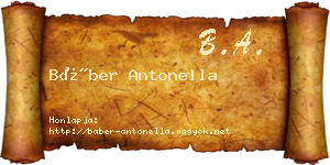 Báber Antonella névjegykártya